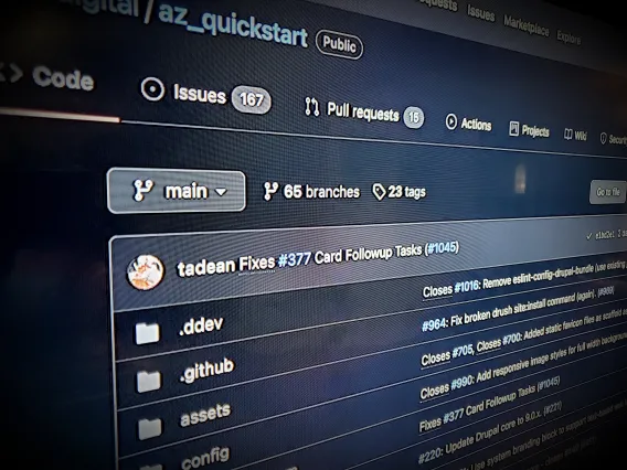 screenshot of AZQS on Github