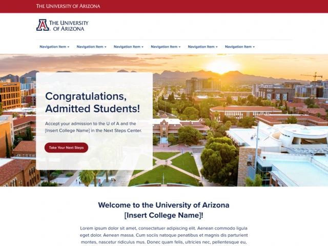 Page title on top of image