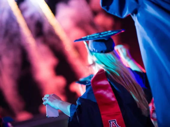 Graduating seniors at University of Arizona Commencement
