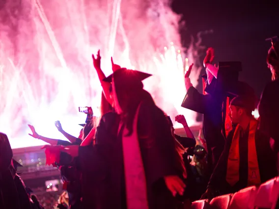 Graduating seniors at University of Arizona Commencement 