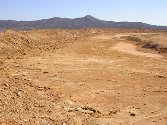 A dry, dusty desert landscape.