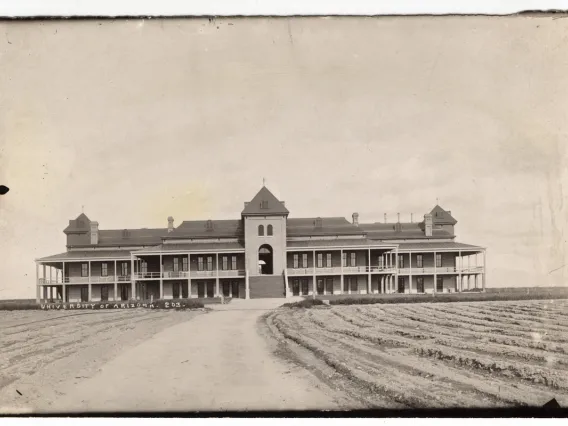 Historical photo of Old Main in 1891