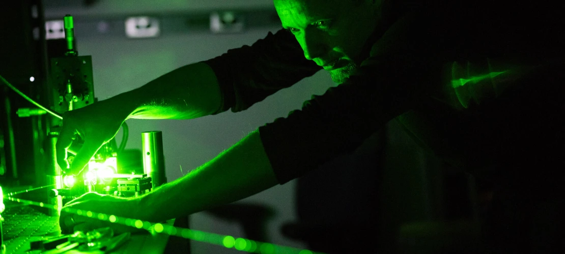 green light in a lab