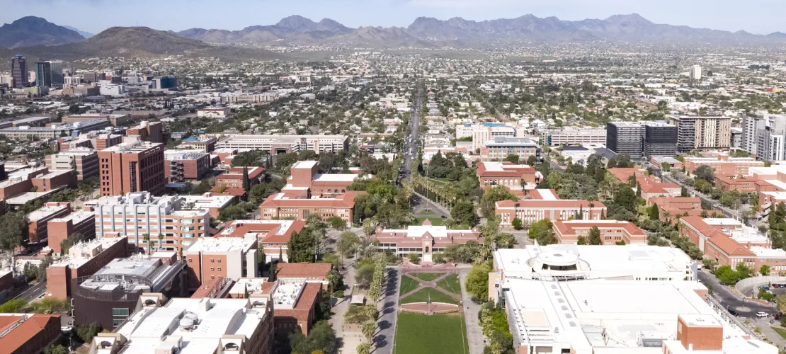 Aerial photo of campus