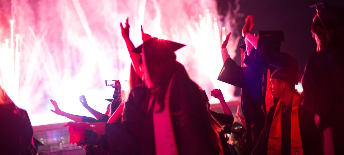 Graduating seniors at University of Arizona Commencement 