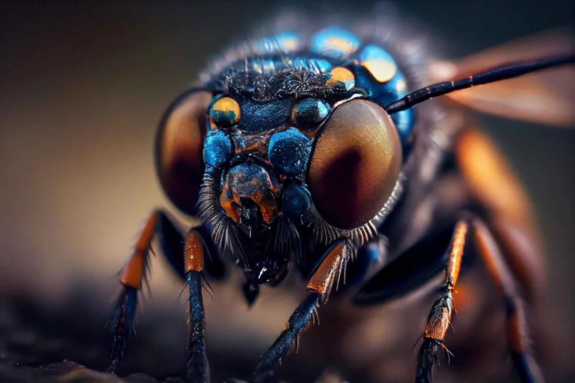 hi res image of a fly's eyes