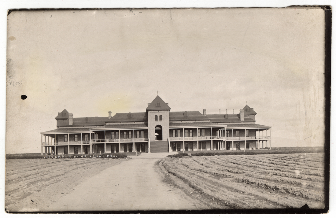 Historical photo of Old Main in 1891