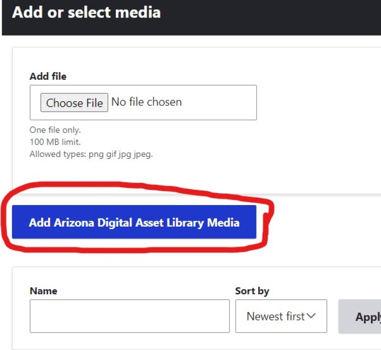 Digital Asset Library Button