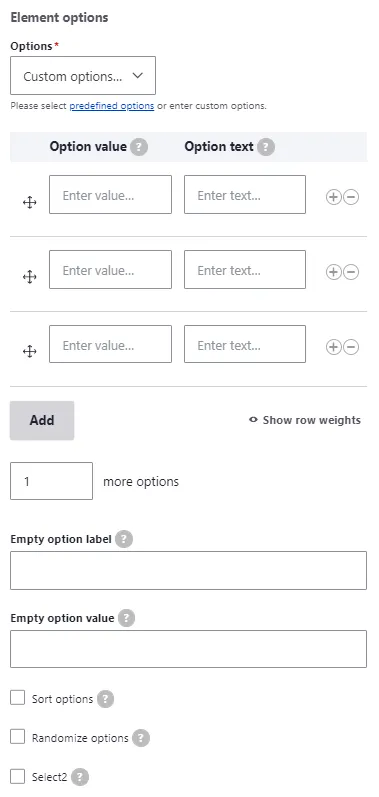 webform element options