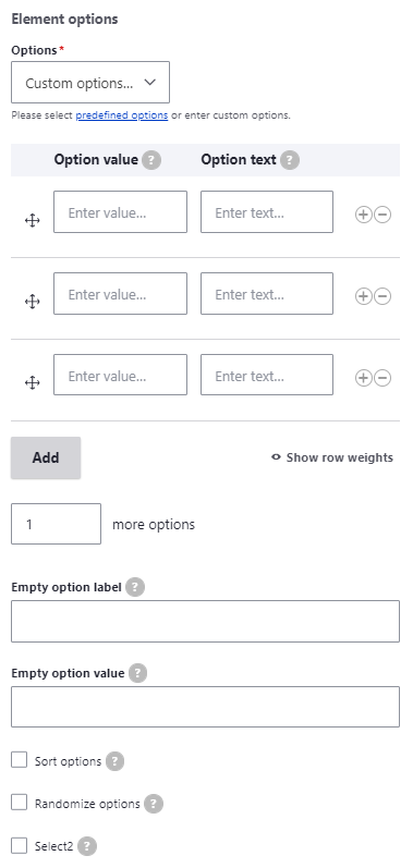 webform element options
