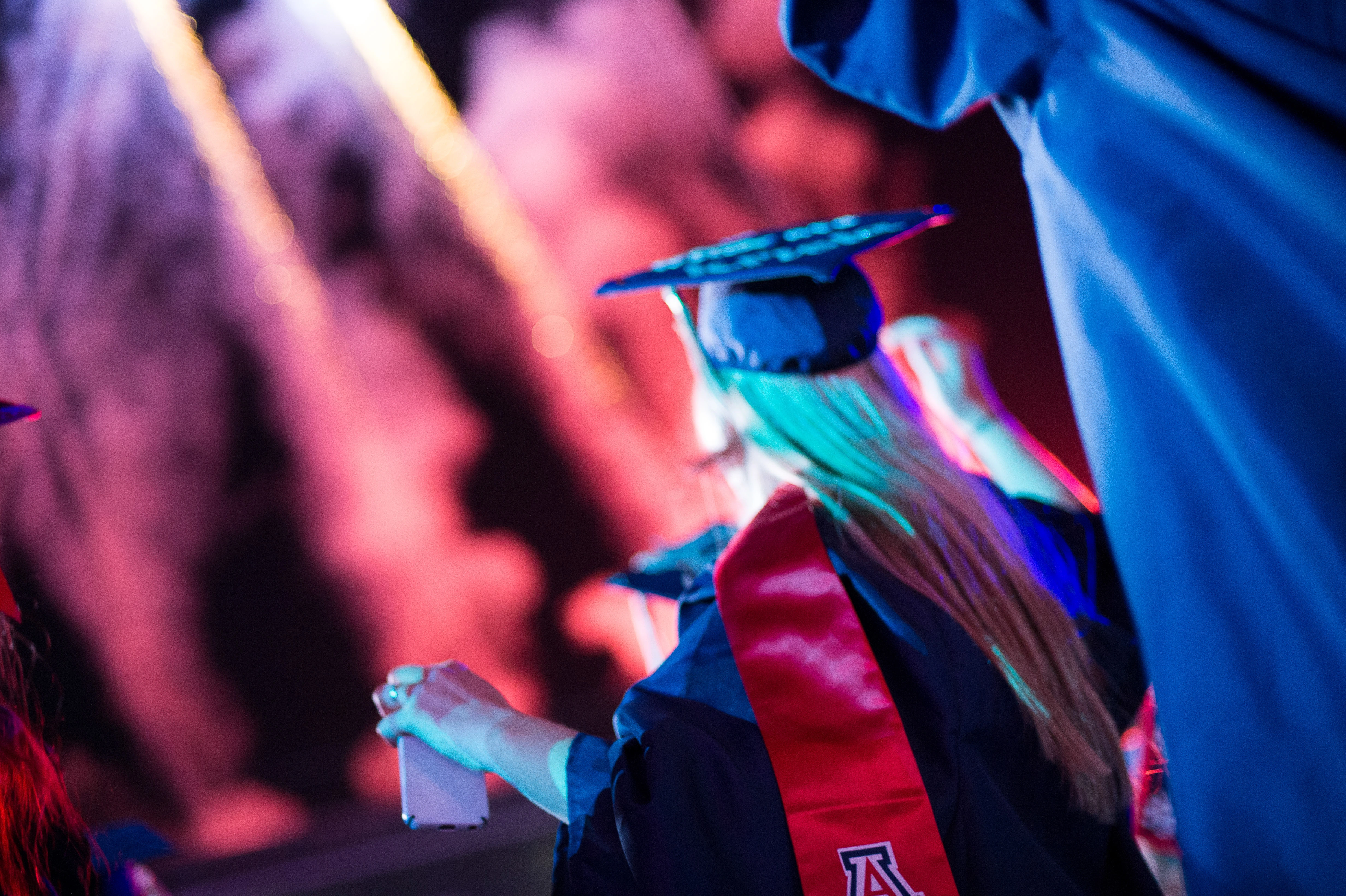 Graduating seniors at University of Arizona Commencement 