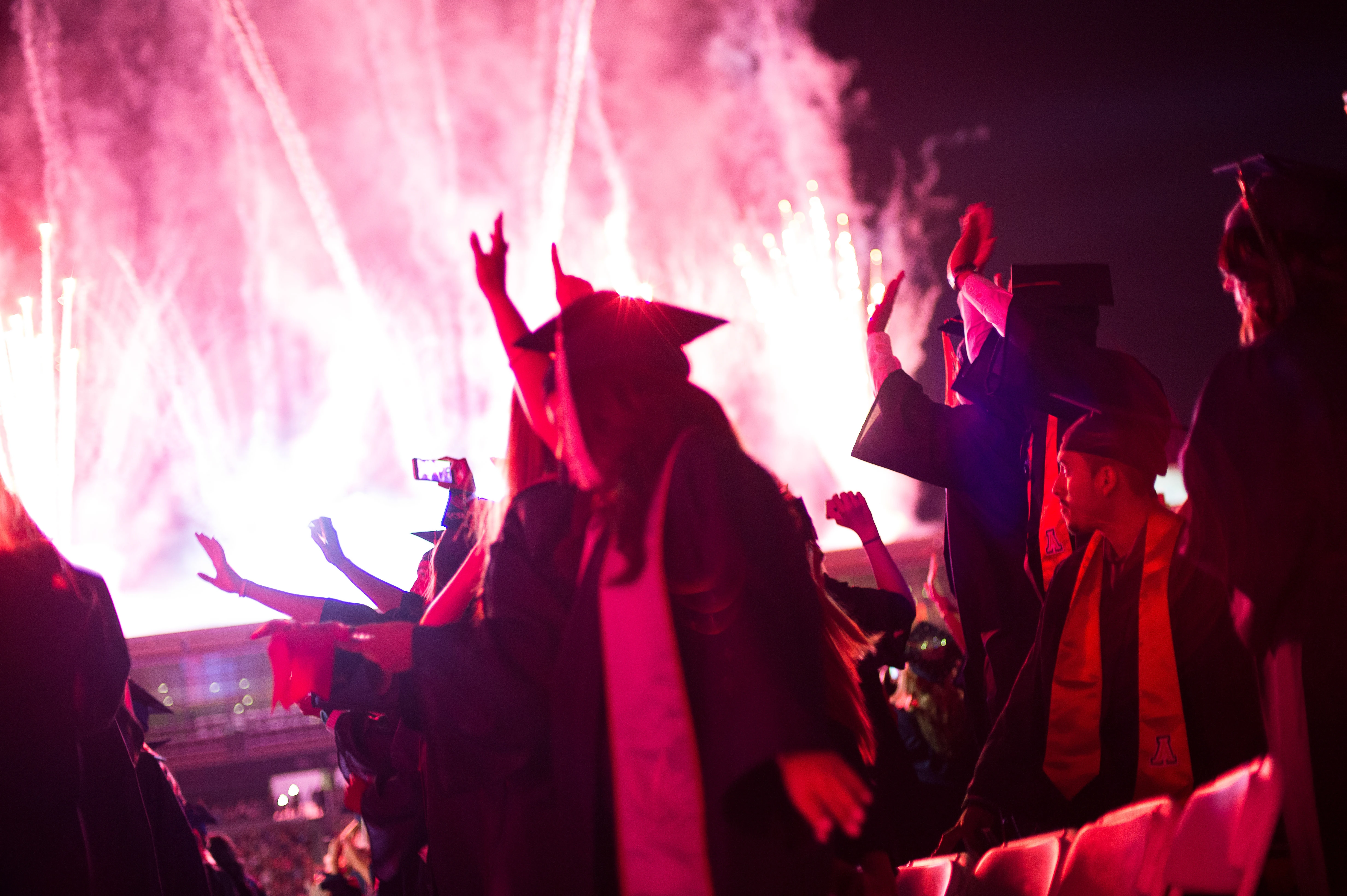Graduating seniors at University of Arizona Commencement 