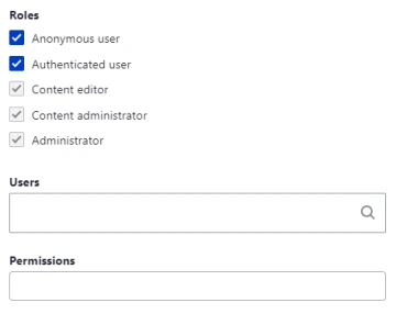 webform access options