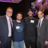 President Suresh Garimella at the Fuel Wonder Phoenix event with College of Humanities Dean A-P Durand and students Tristin Anaya and Camryn James.