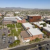 University of Arizona Health Sciences campus buildings positioned in the middle of a city landscape.